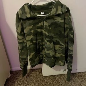 Old Navy Kids Quarter Zip Camo Jacket